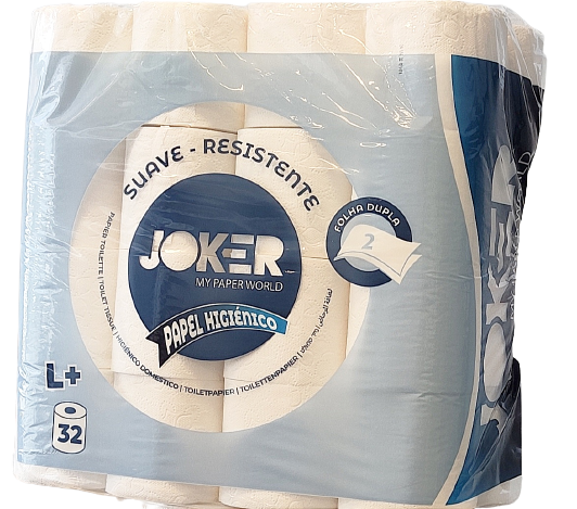 Papel Higiénico Joker L+ 17mts — 2 Folhas Suaves e Resistentes