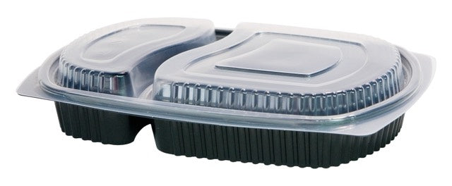 Embalagem Deluxe em PP negro para take away elegante e resistente