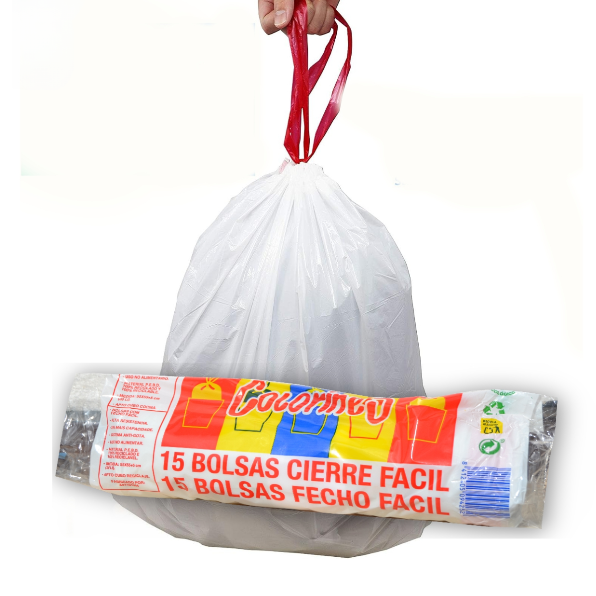 SACO DO LIXO 30 L FECHO FACIL BRANCO