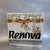 Pacote de guardanapos de Natal 40x40 Renova Gold com laço dourado