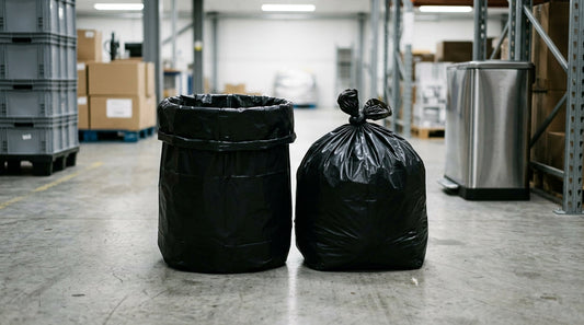 Dois sacos do lixo pretos profissionais de alta resistência para uso industrial e comercial - RAS Embalagens