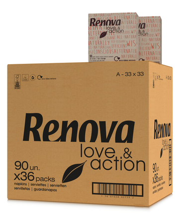 Guardanapos 33X33 Renova Love & Action