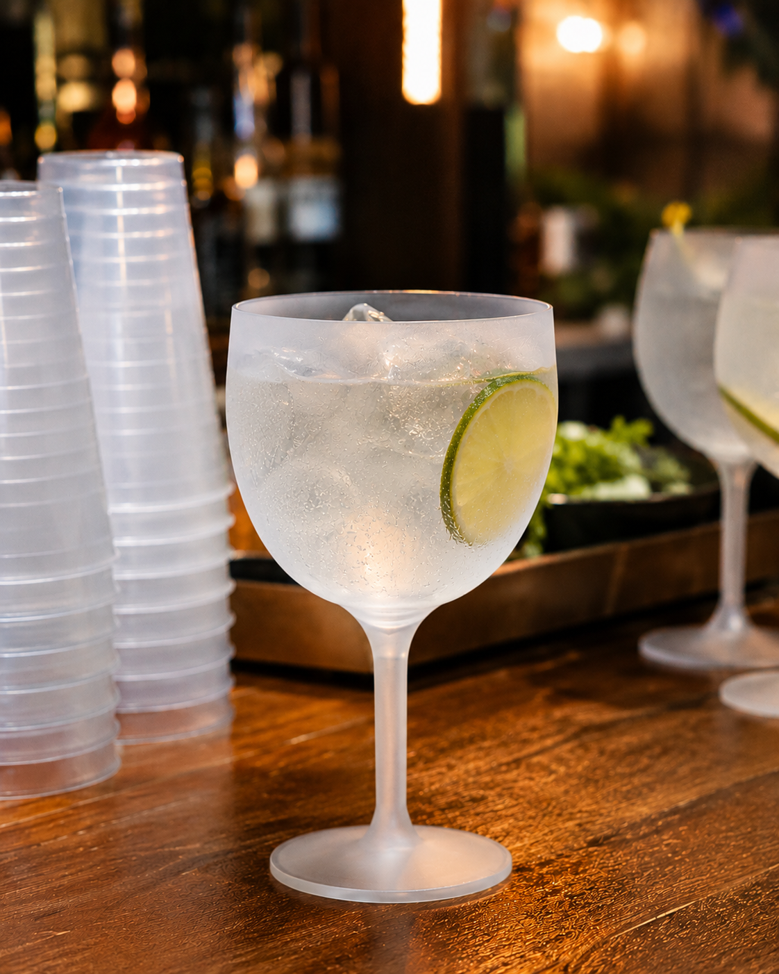 Copo gin reutilizável 600ml polipropileno pack 48 unidades | RAS Embalagens Portugal