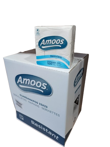 Guardanapo Amoos 33x33 1F Resistant Pack 100