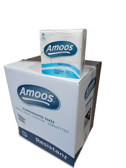 Guardanapo Amoos 33x33 1F Resistant Pack 100