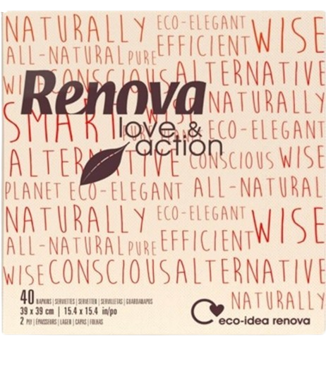 Napkin 39x39 Renova Love &amp; Action 