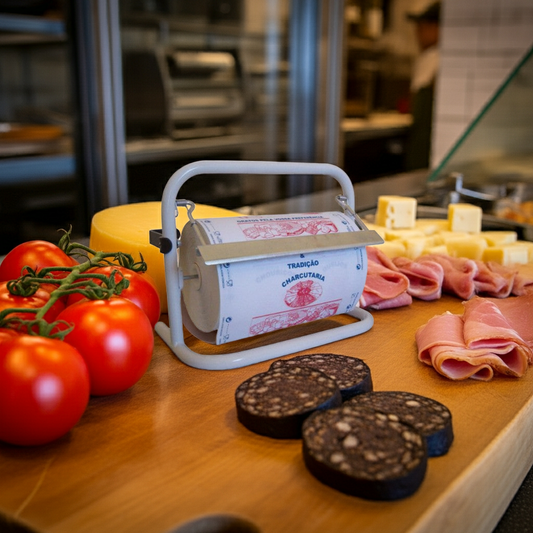 Suporte Rolo Charcutaria – Corte Preciso e Organização Profissional