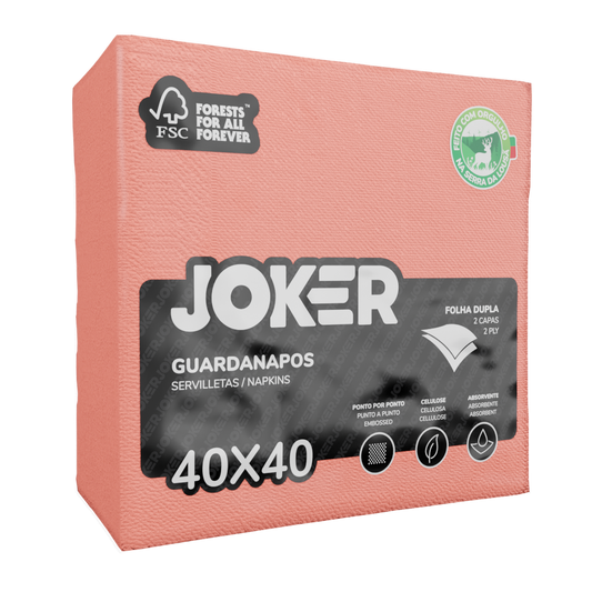 Guardanapo Joker 40x40 PP Salmão