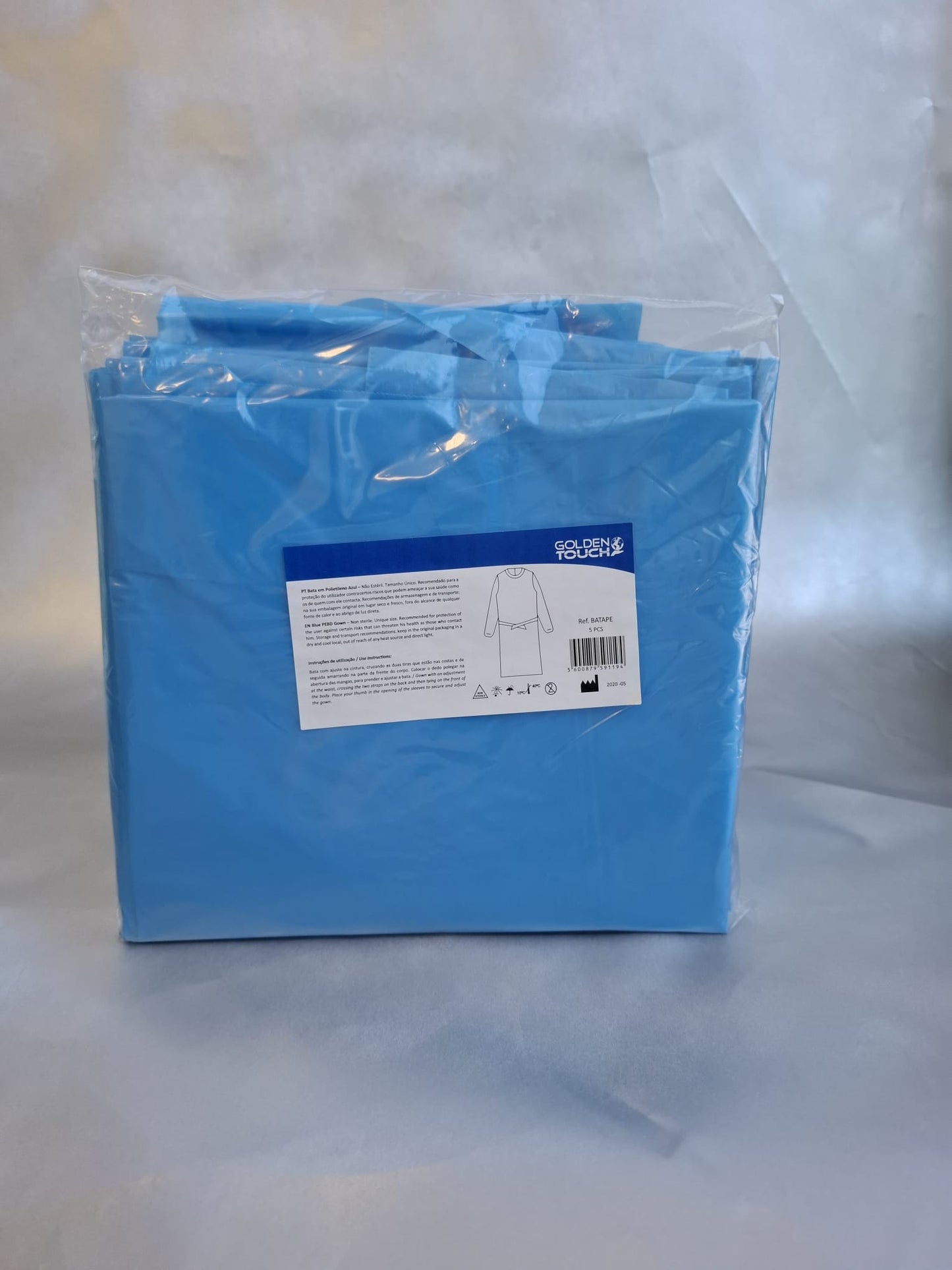 Bata Descartável Azul 100un — Proteção Profissional e Conforto