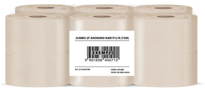 Papel Higiénico Jumbo Natural 12 Rolos | Sustentável e Económico | RAS Embalagens