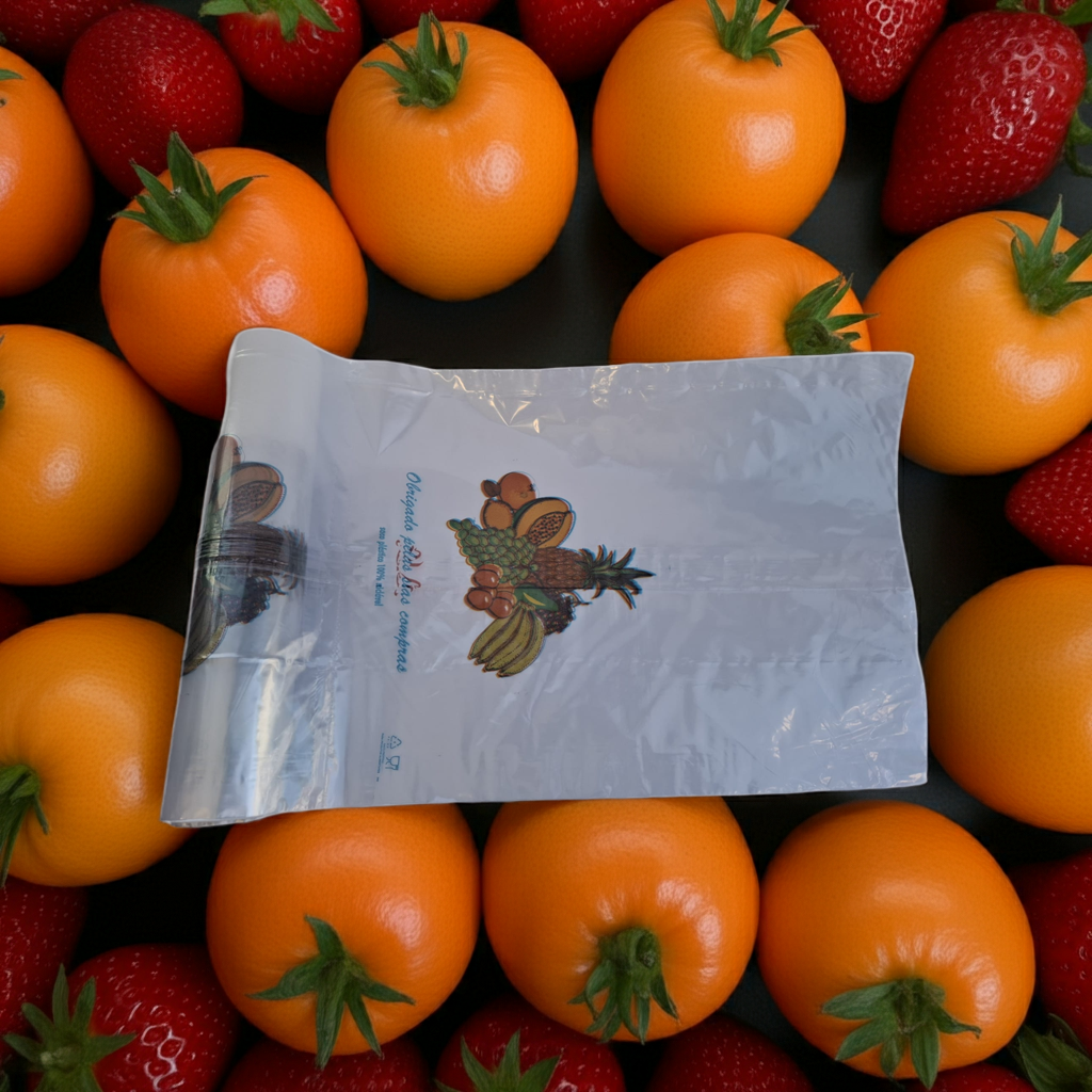 Rolo PEBD Impresso Fruta 1Kg – Resistência e Sustentabilidade no Embalamento