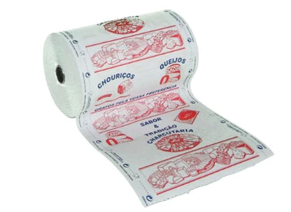 Papel charcutaria impresso em pasta pura — estrutura multipelícula para proteção contra humidade e odores em câmara frigorífica