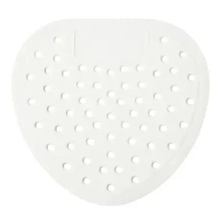 Base ambientadora para urinóis de limão, branca e perfurada, sobre fundo branco