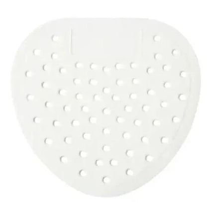 Base ambientadora para urinóis de limão, branca e perfurada, sobre fundo branco