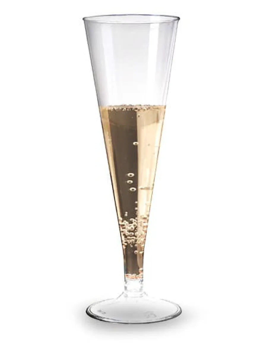 Copo flute de plástico de 110ml com espumante — RAS Embalagens