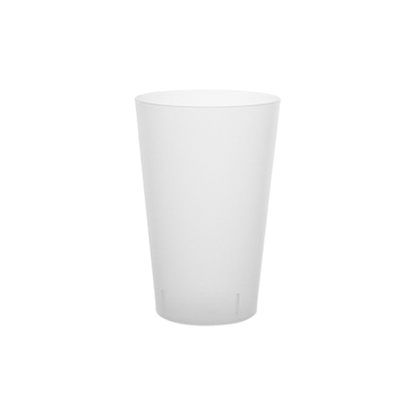 Copo imperial reutilizável de plástico de 250ml em fundo branco — RAS Embalagens