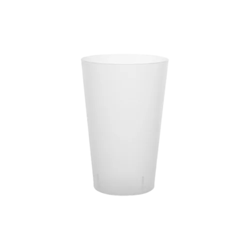Copo imperial reutilizável de plástico de 250ml em fundo branco — RAS Embalagens