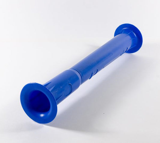 Desenrolador manual azul para filme estirável coreless — RAS Embalagens