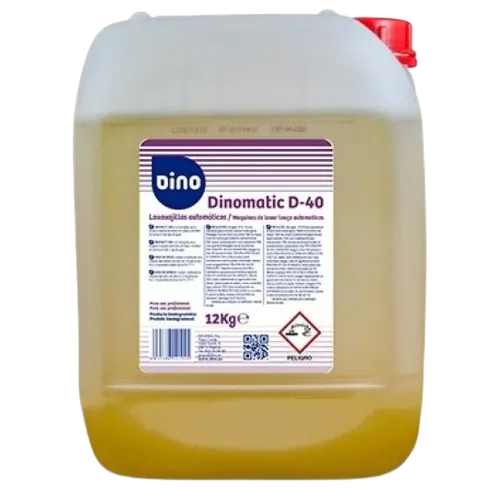 Bilha de 12 kg de detergente Dinomatic D-40 para máquina de louça