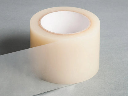 Rolo de fita adesiva transparente de tom creme, 80 mm, para reparação de estufas — RAS Embalagens