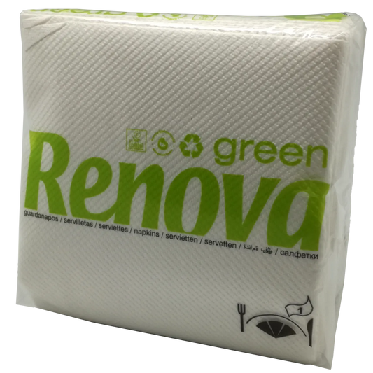 Guardanapo Renova E100 33x33 1F — prático e económico | RAS Embalagens
