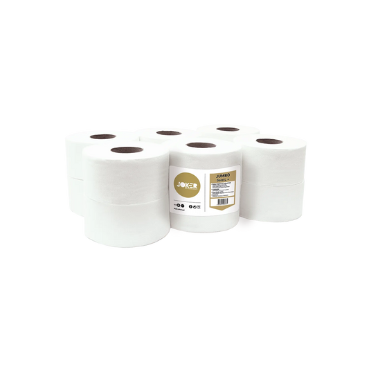 Pack de rolos de papel higiénico Jumbo Gold L+ Joker com etiqueta dourada