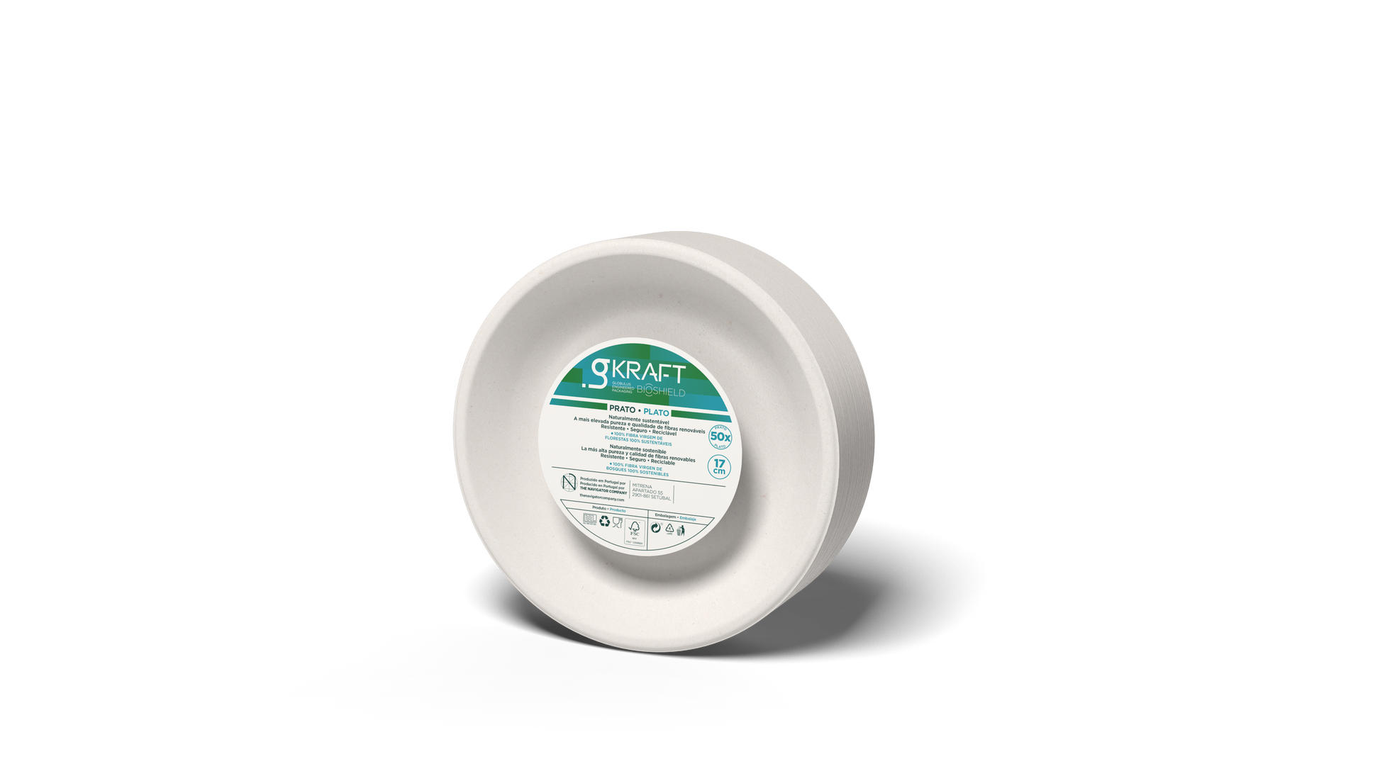 Conjunto Prato Papel gKRAFT 170mm — RAS Embalagens