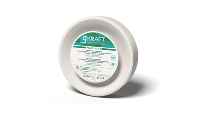 Conjunto Prato Papel gKRAFT 220mm — RAS Embalagens