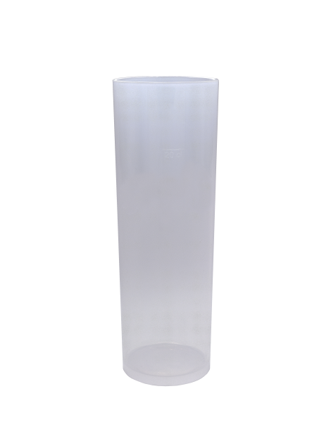 Copo Tubo PP 200ml transparente empilhável caixa 840 unidades — RAS Embalagens