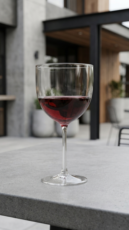 Copo de Vinho Descartável 270ml numa mesa de evento — RAS Embalagens