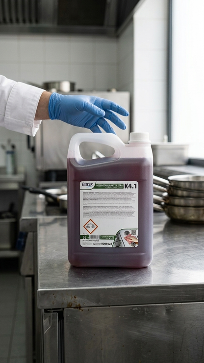 Desengordurante Extra Concentrado Dutex 5L a ser aplicado com luva — RAS Embalagens