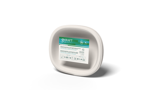 Base Embalagem Take Away gKRAFT BioShield 1L fibra moldada — RAS Embalagens