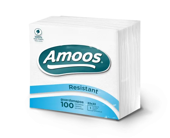 Guardanapo Amoos 33x33 1F Resistant Pack 100 — RAS Embalagens