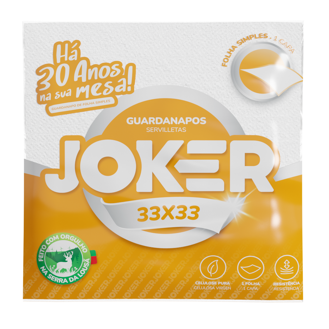 Guardanapo Joker 33x33 1F Detalhe — RAS Embalagens