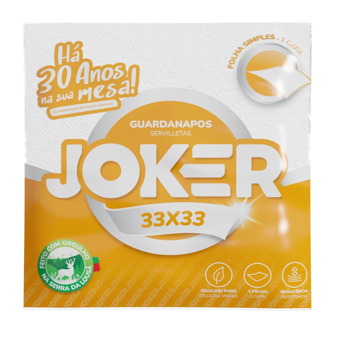 Guardanapo Joker 33x33 1F Detalhe — RAS Embalagens