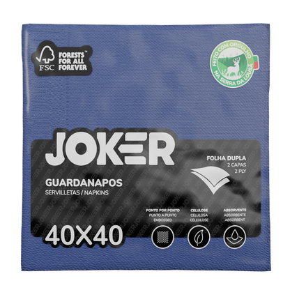 Guardanapo Joker 40x40 PPP Azul — RAS Embalagens