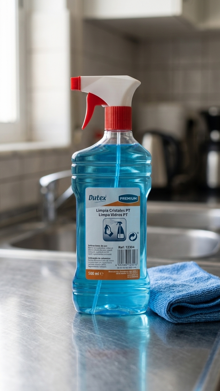 Limpa Vidros Dutex com Pulverizador 500ml num parapeito de janela — RAS Embalagens