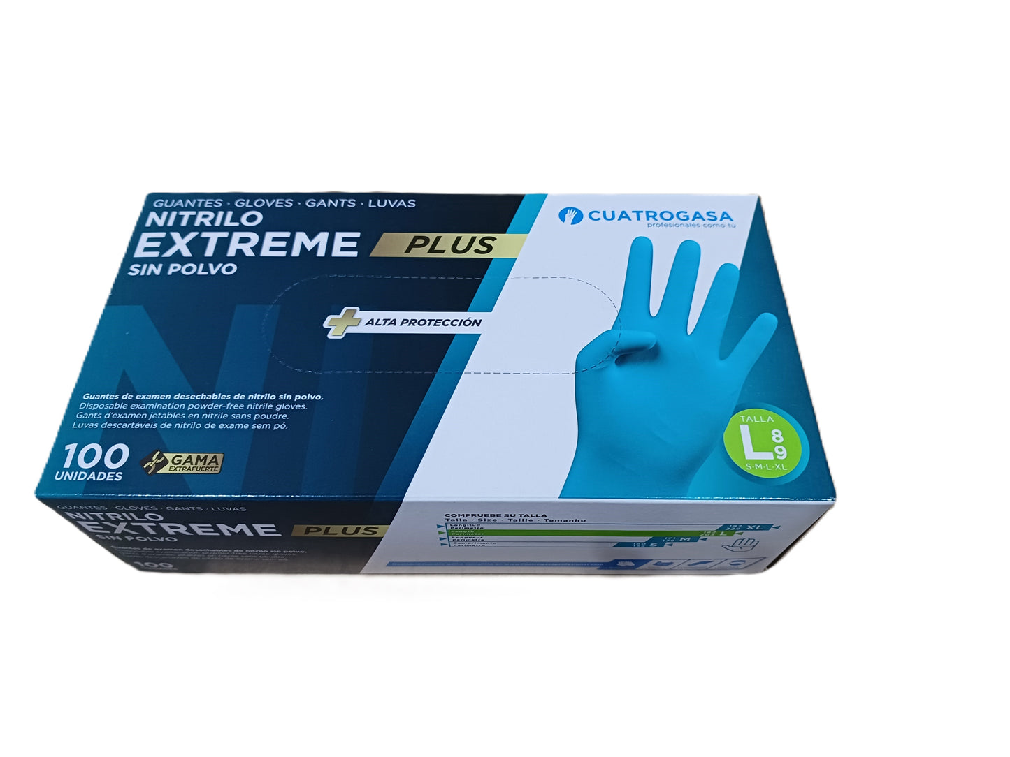 Luva Nitrilo Extreme Plus Azul Tamanho L — RAS Embalagens