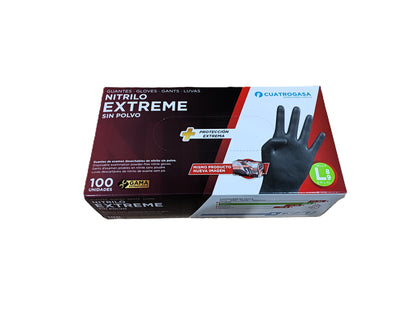 Luva Nitrilo Extreme Plus Preta Tamanho L — RAS Embalagens