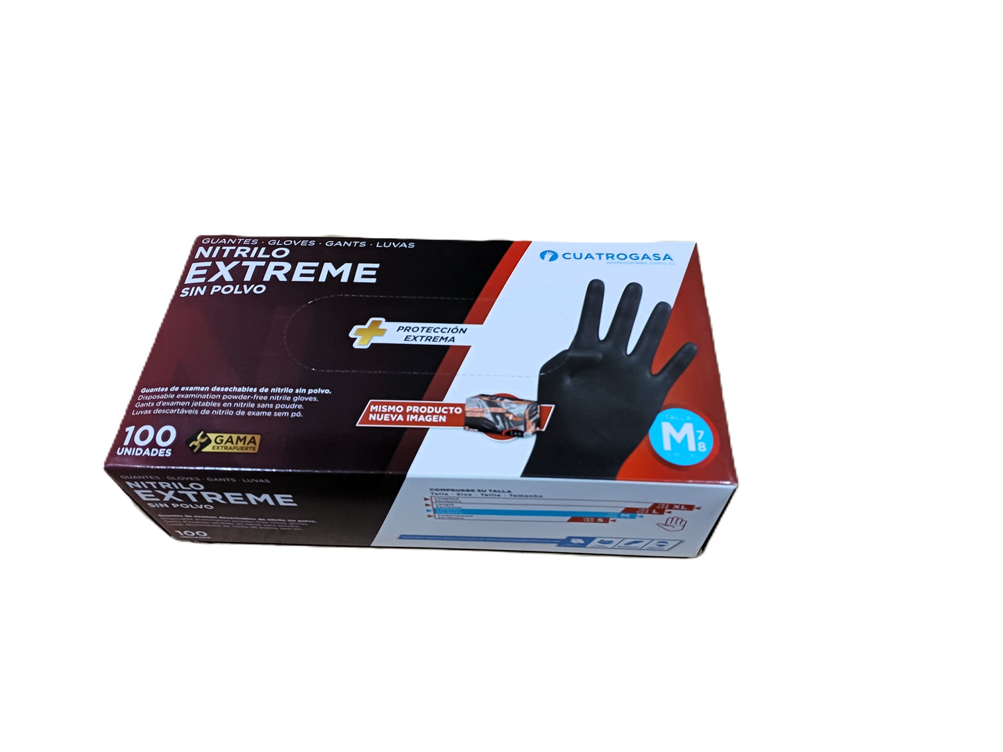 Luva Nitrilo Extreme Plus Preta Tamanho M — RAS Embalagens