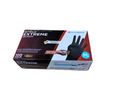 Luva Nitrilo Extreme Plus Preta Tamanho M — RAS Embalagens