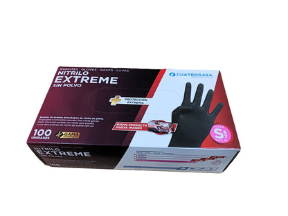 Luva Nitrilo Extreme Plus Preta Tamanho S — RAS Embalagens