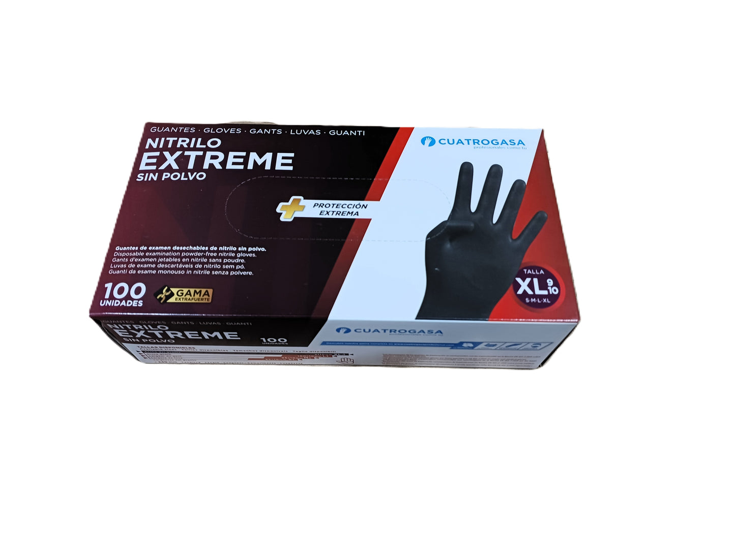 Luva Nitrilo Extreme Plus Preta Tamanho XL — RAS Embalagens