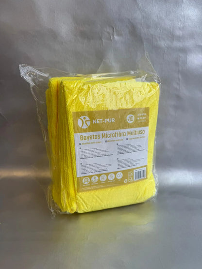 Pano Microfibra Multiusos 30x40 amarelo — pack de vários panos — RAS Embalagens