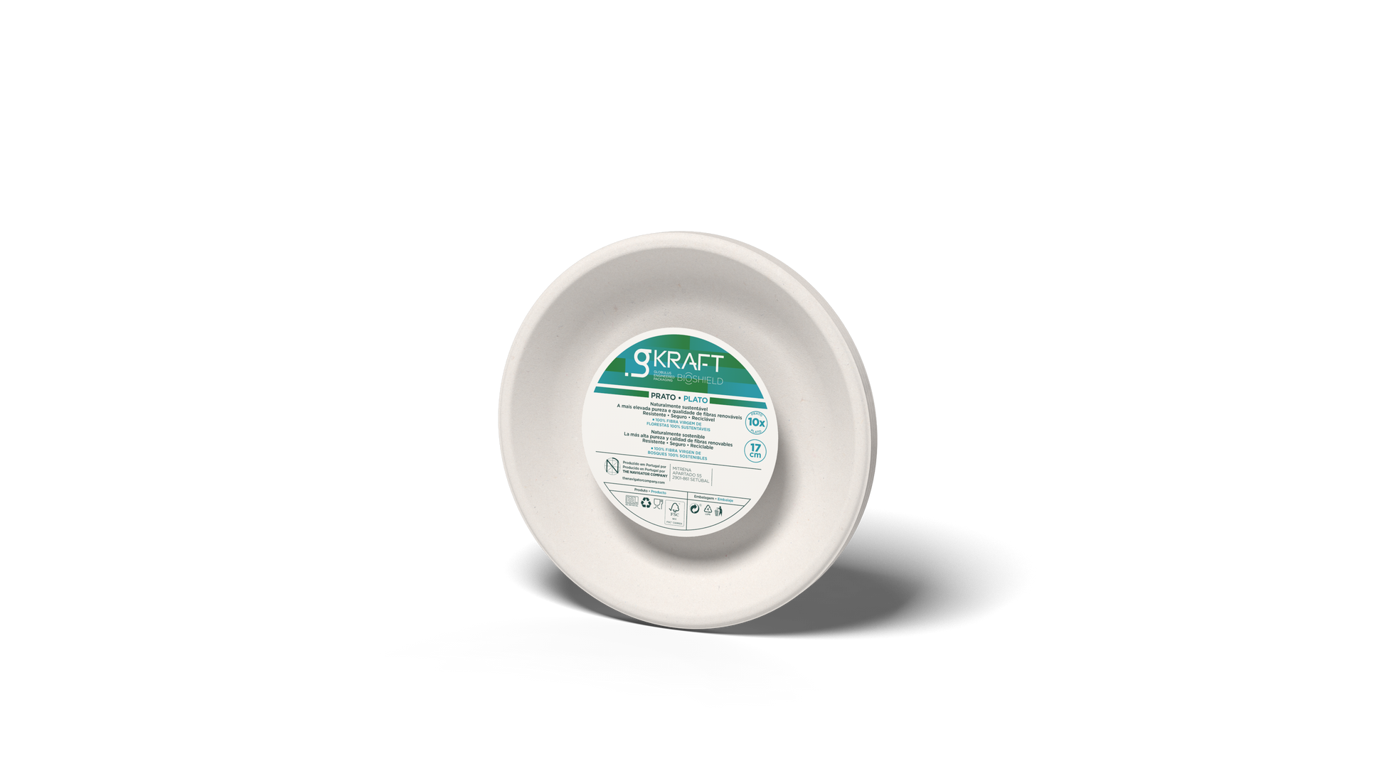 Prato Raso Papel gKRAFT 170mm — RAS Embalagens