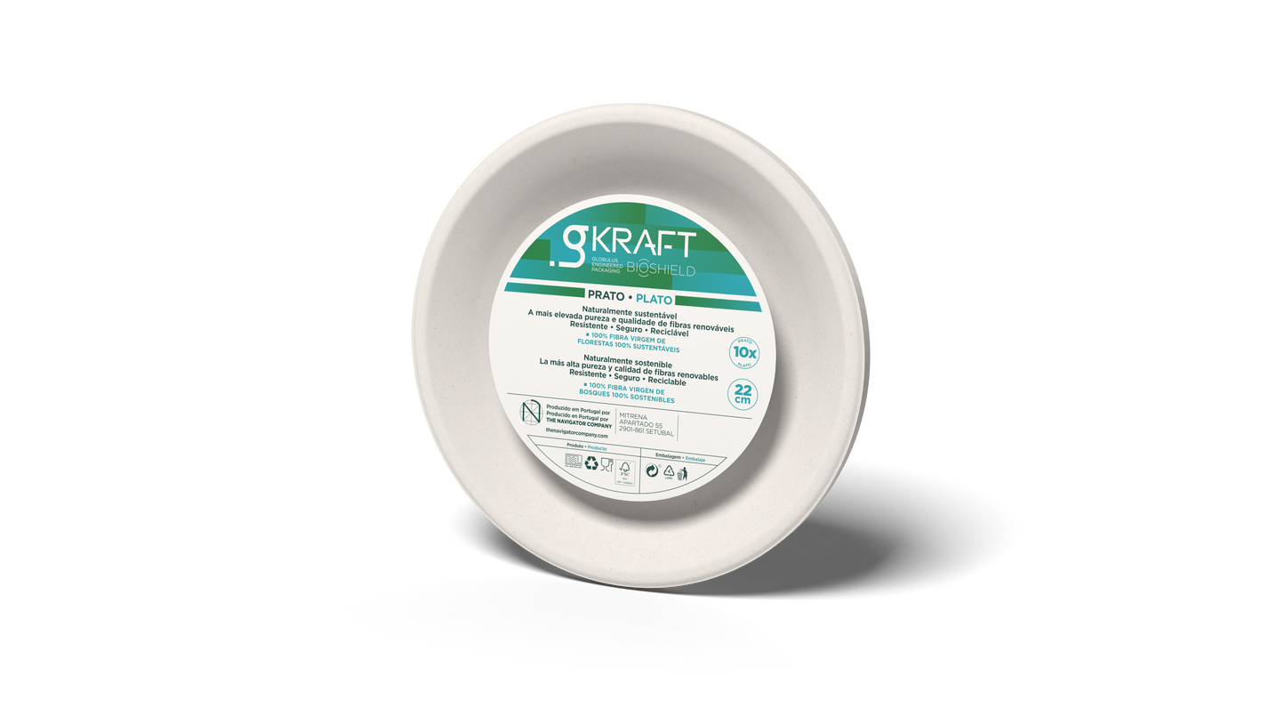 Prato Raso Papel gKRAFT 220mm — RAS Embalagens