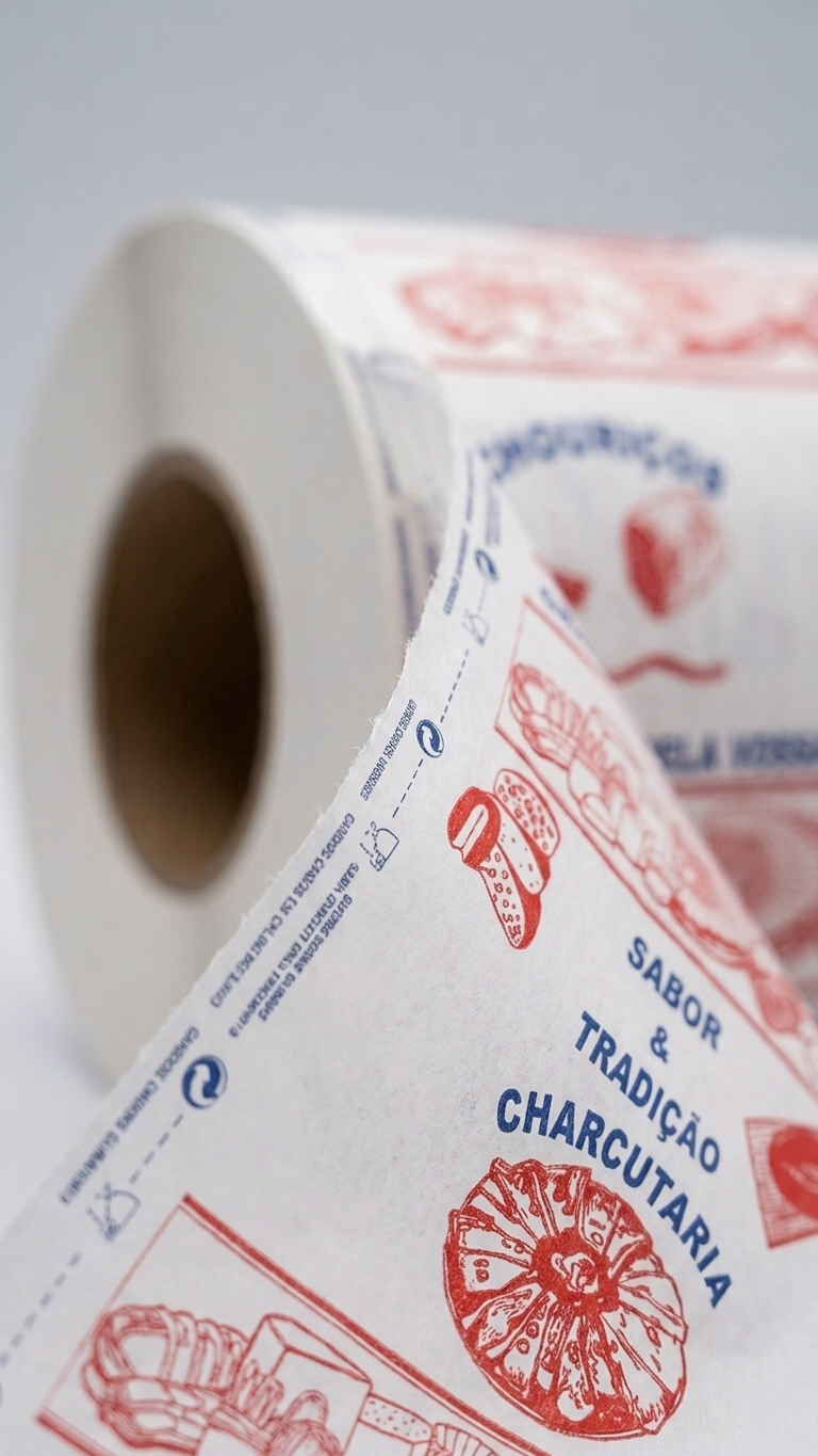 Rolo de Papel para Charcutaria estampado — RAS Embalagens