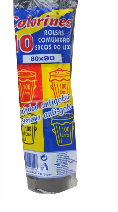 Saco do Lixo Colorines 100L — RAS Embalagens