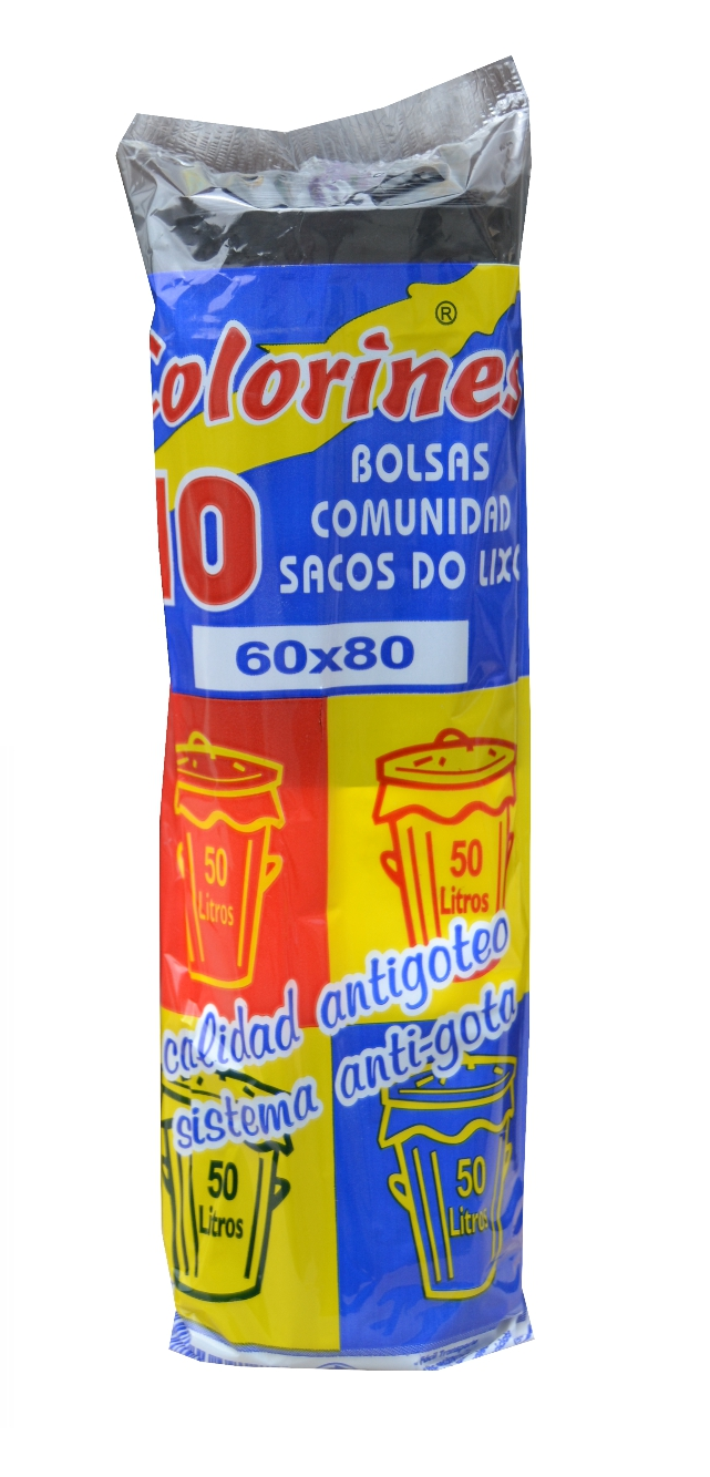 Saco do Lixo Colorines 50L — RAS Embalagens