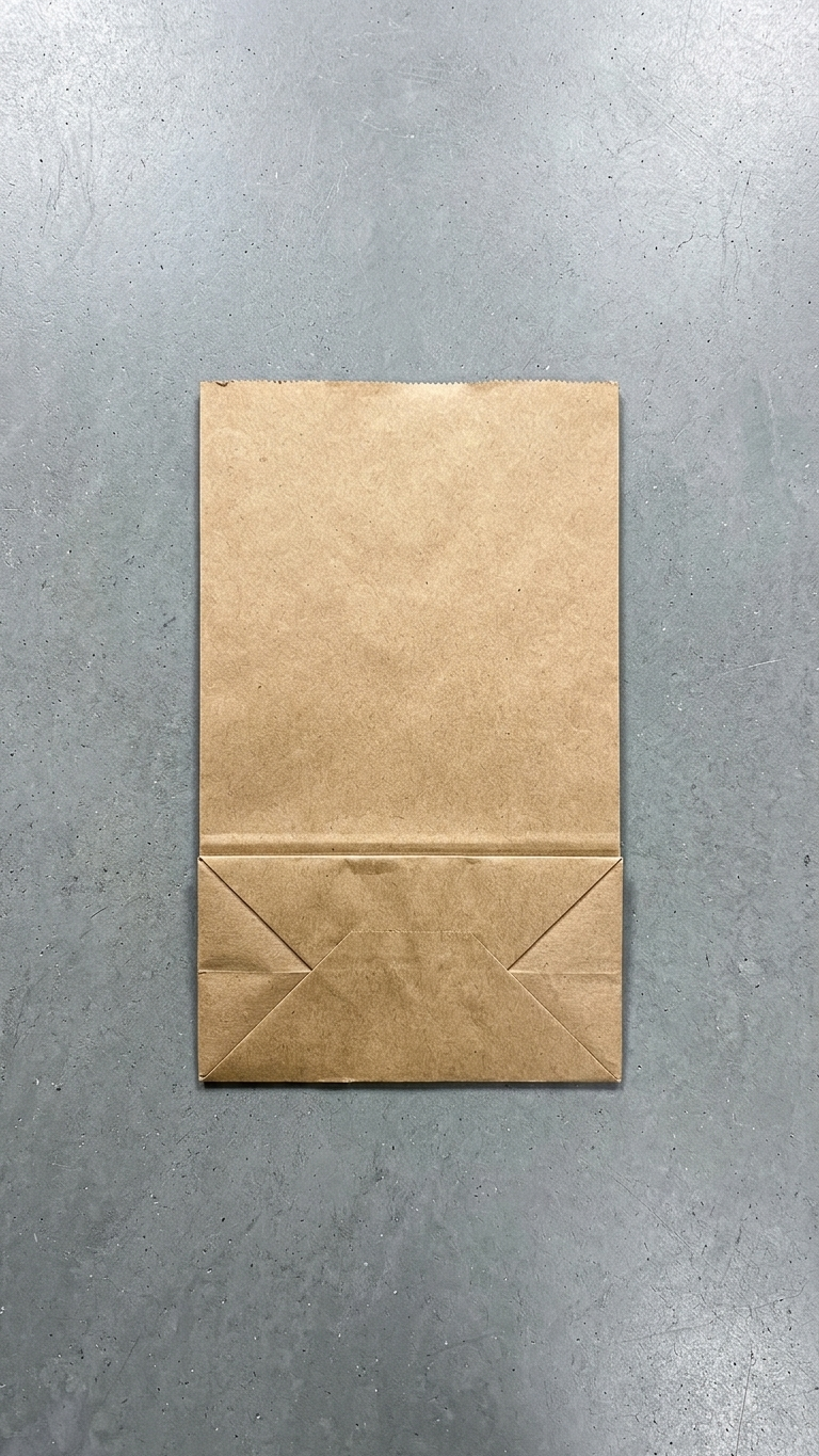 Saco de Papel Tipo Americano — detalhe em fundo neutro — RAS Embalagens